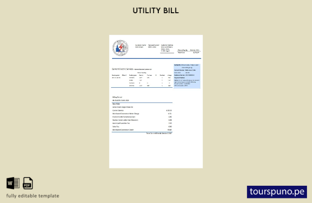 listo para imprimir plantilla de word   factura de servicios públicos de elec 19